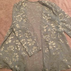 brand new never been worn silver silk coverup